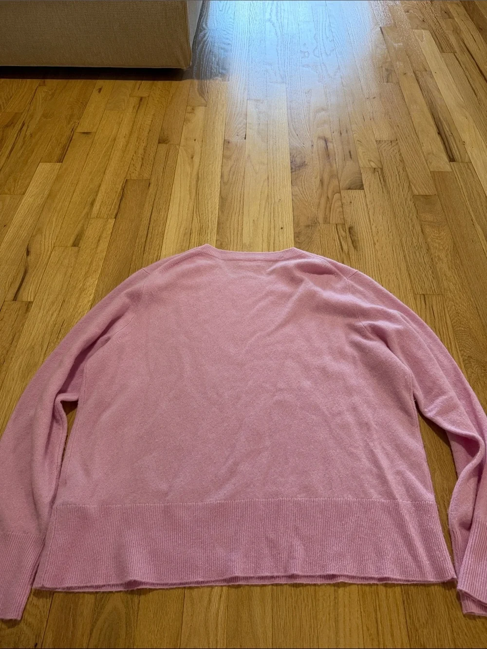 J. Crew Pink Cashmere Classic Fit Crewneck Sweater